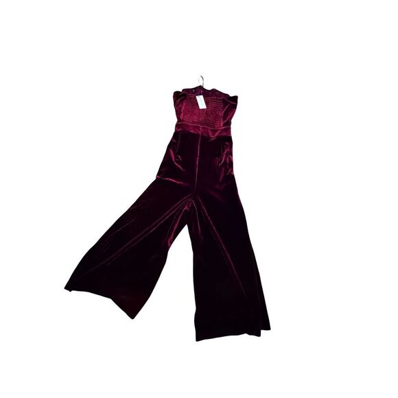 NWT Love Game Strapless Velvet Jumpsuit by Sugar Lips. - Picture 5 of 7